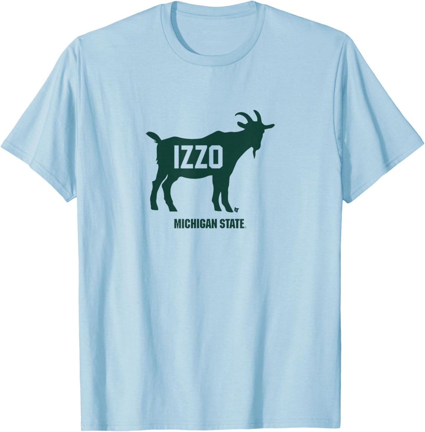 Tom Izzo - Izzo Goat (White) - Michigan State Basketball T-Shirt - T-Shirt | Light Blue