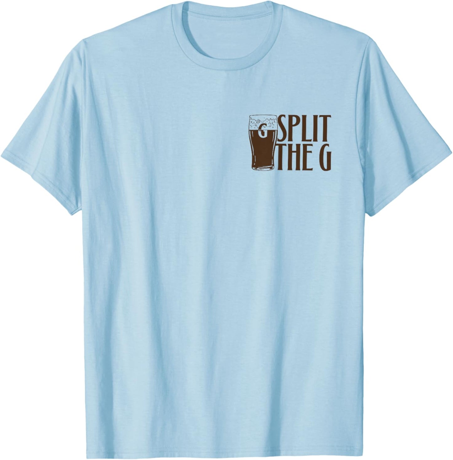 St. Patrick's Day Beer Split The G Bird T-Shirt - T-Shirt | Light Blue