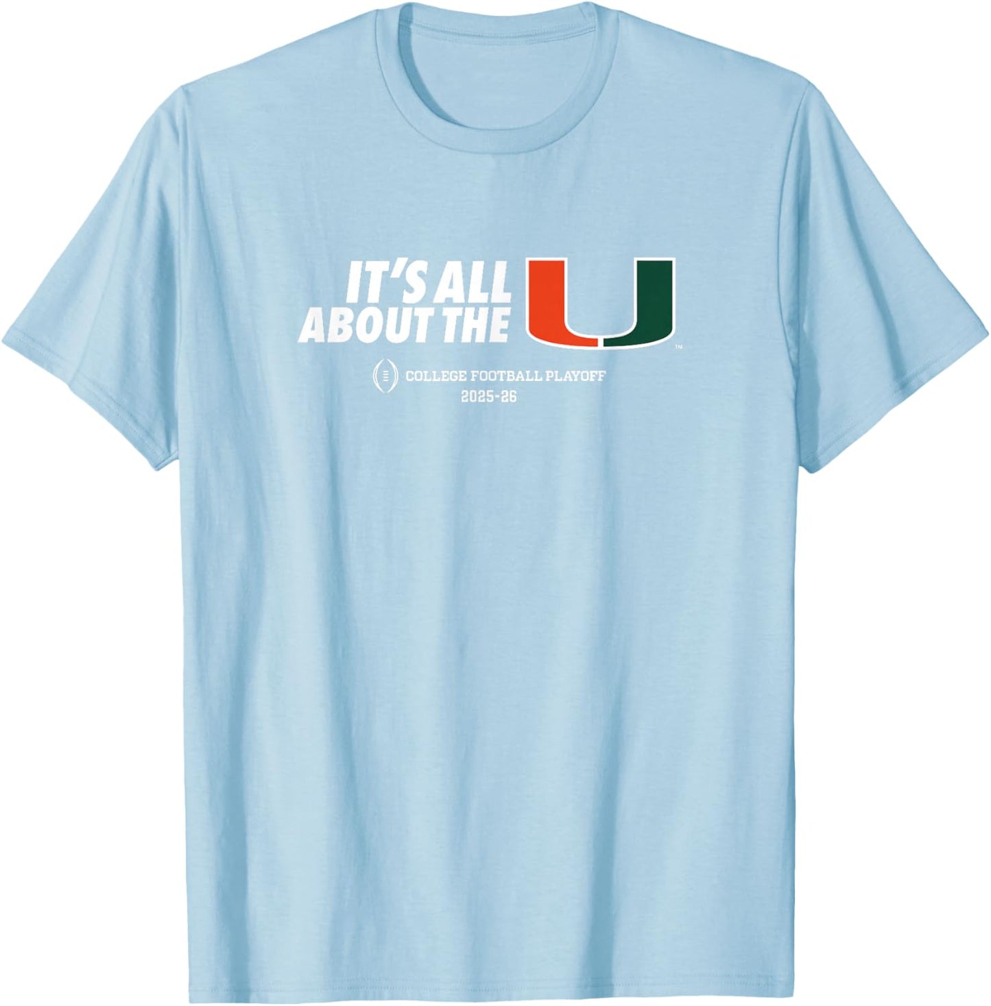 Miami 2025-26 College Football Playoff All About U (Gray) T-Shirt - T-Shirt | Light Blue