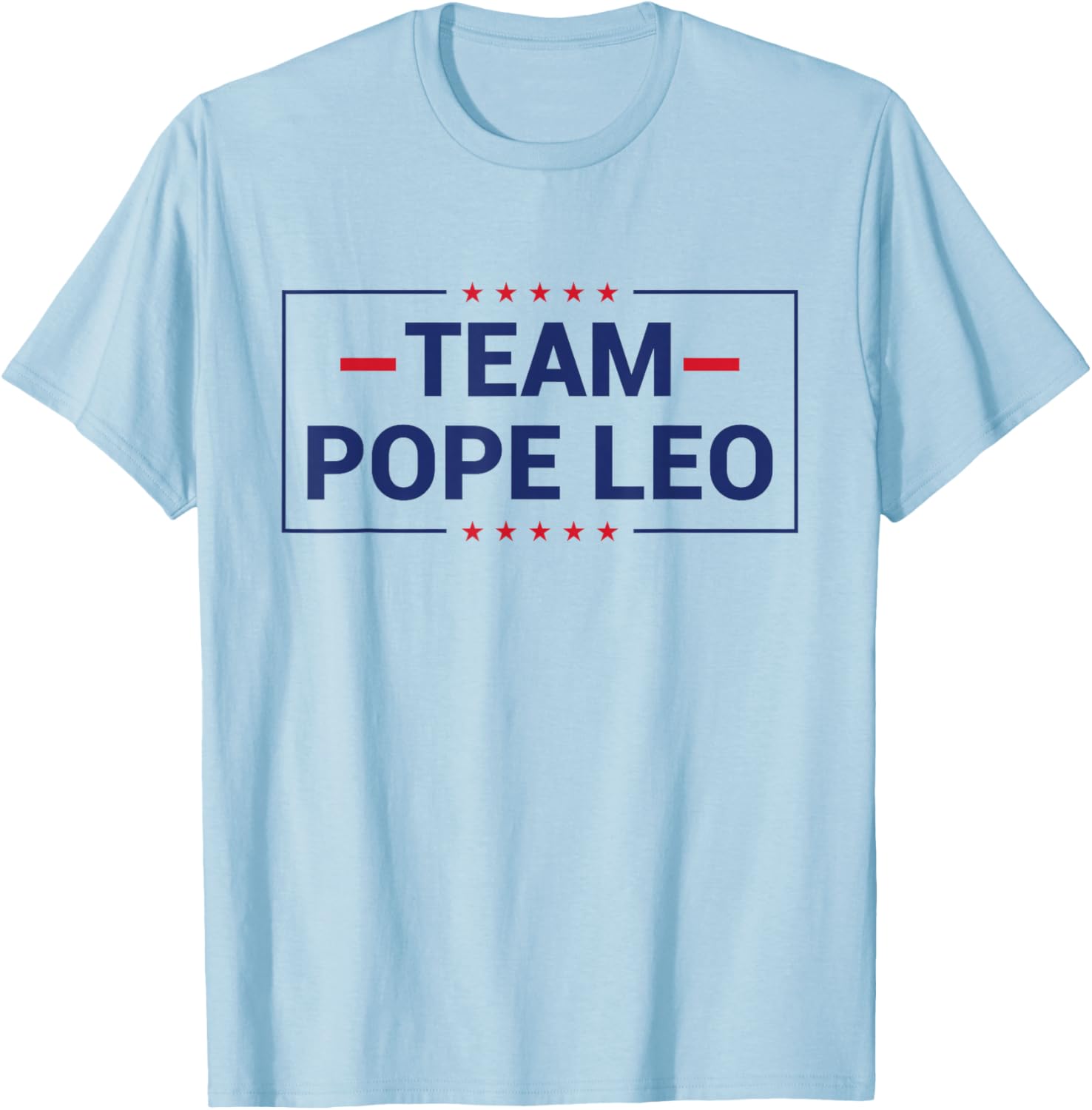 Team Pope Leo XIV T-Shirt - T-Shirt | Light Blue