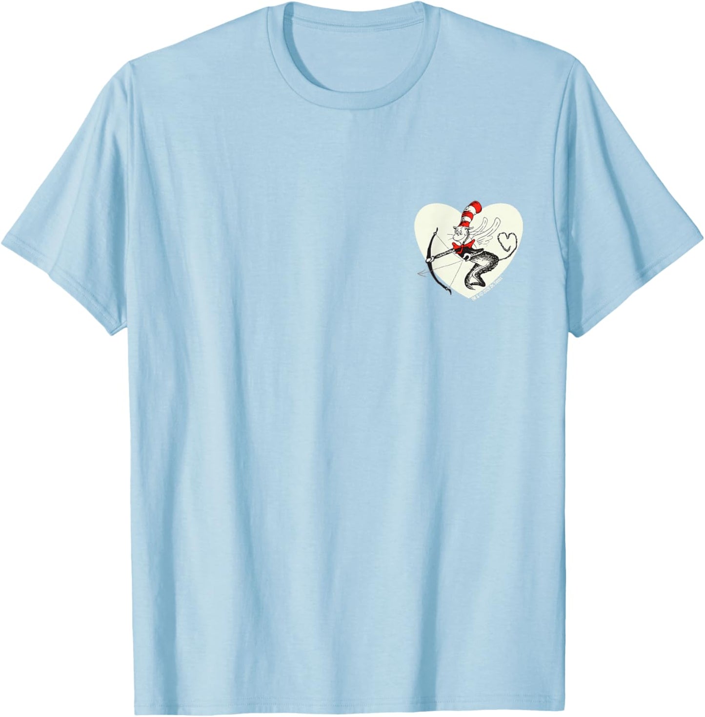 Dr. Seuss Cat in The Hat Love Officially Licensed T-Shirt - T-Shirt | Light Blue