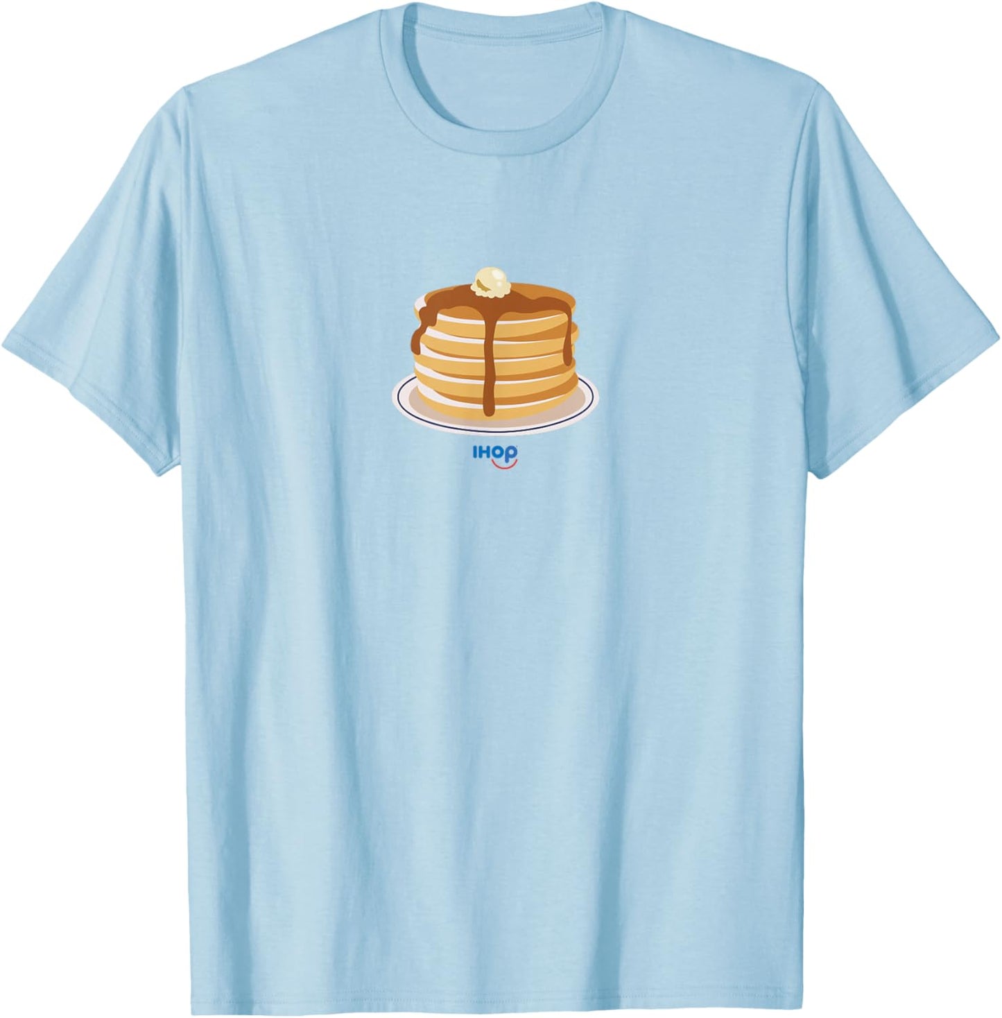 IHOP Pancake Pile Plate T-Shirt - T-Shirt | Light Blue