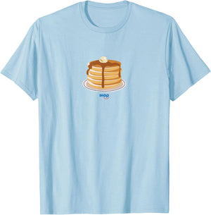 IHOP Pancake Pile Plate T-Shirt - T-Shirt | Light Blue