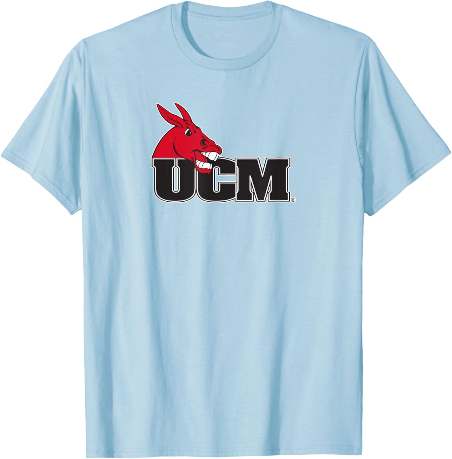 University of Central Missouri UCM Mules Primary Logo T-Shirt - T-Shirt | Light Blue