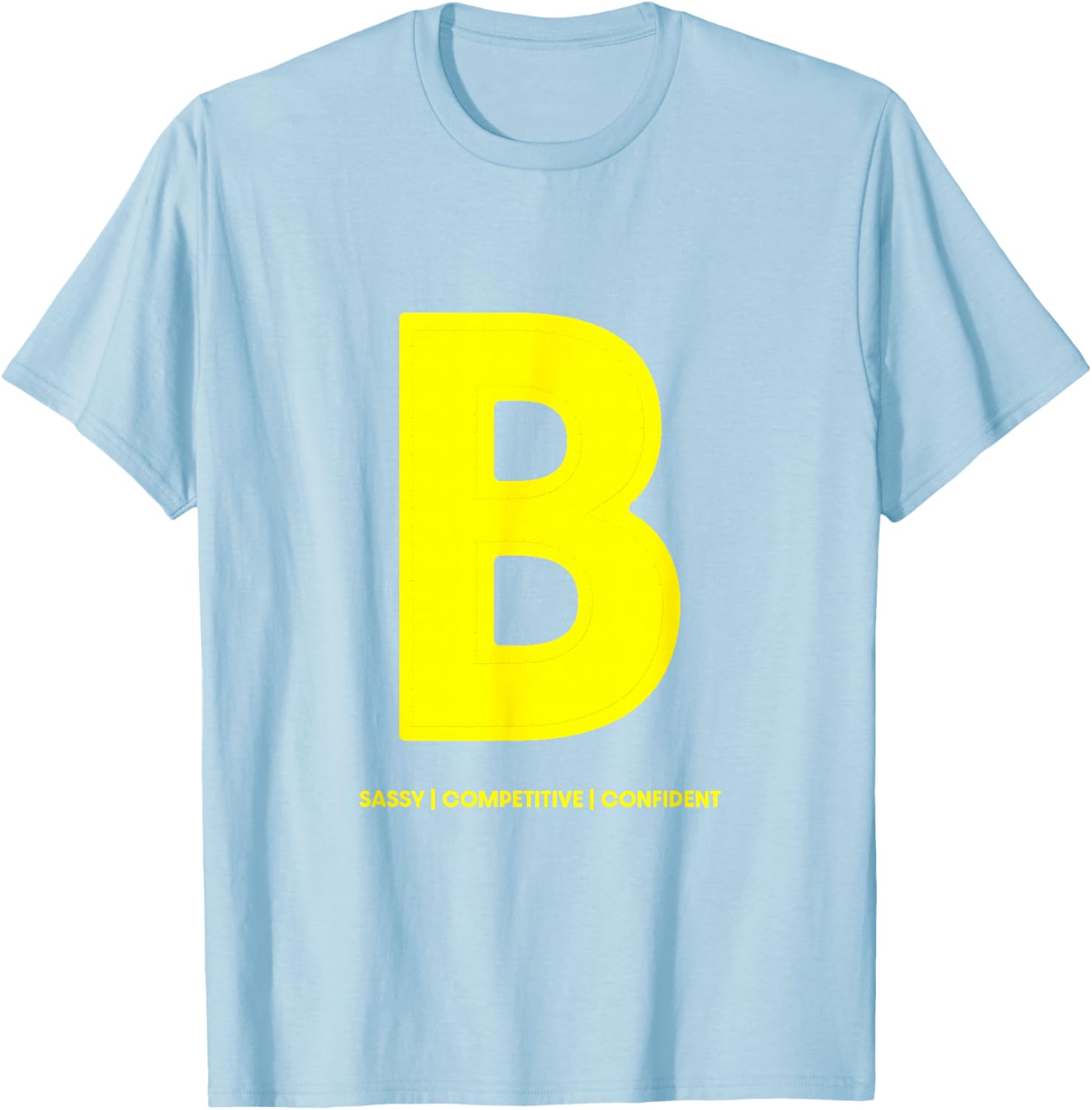 Chipmunks B for Brittany Letter Print Halloween Costume T-Shirt - T-Shirt | Light Blue