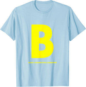 Chipmunks B for Brittany Letter Print Halloween Costume T-Shirt - T-Shirt | Light Blue
