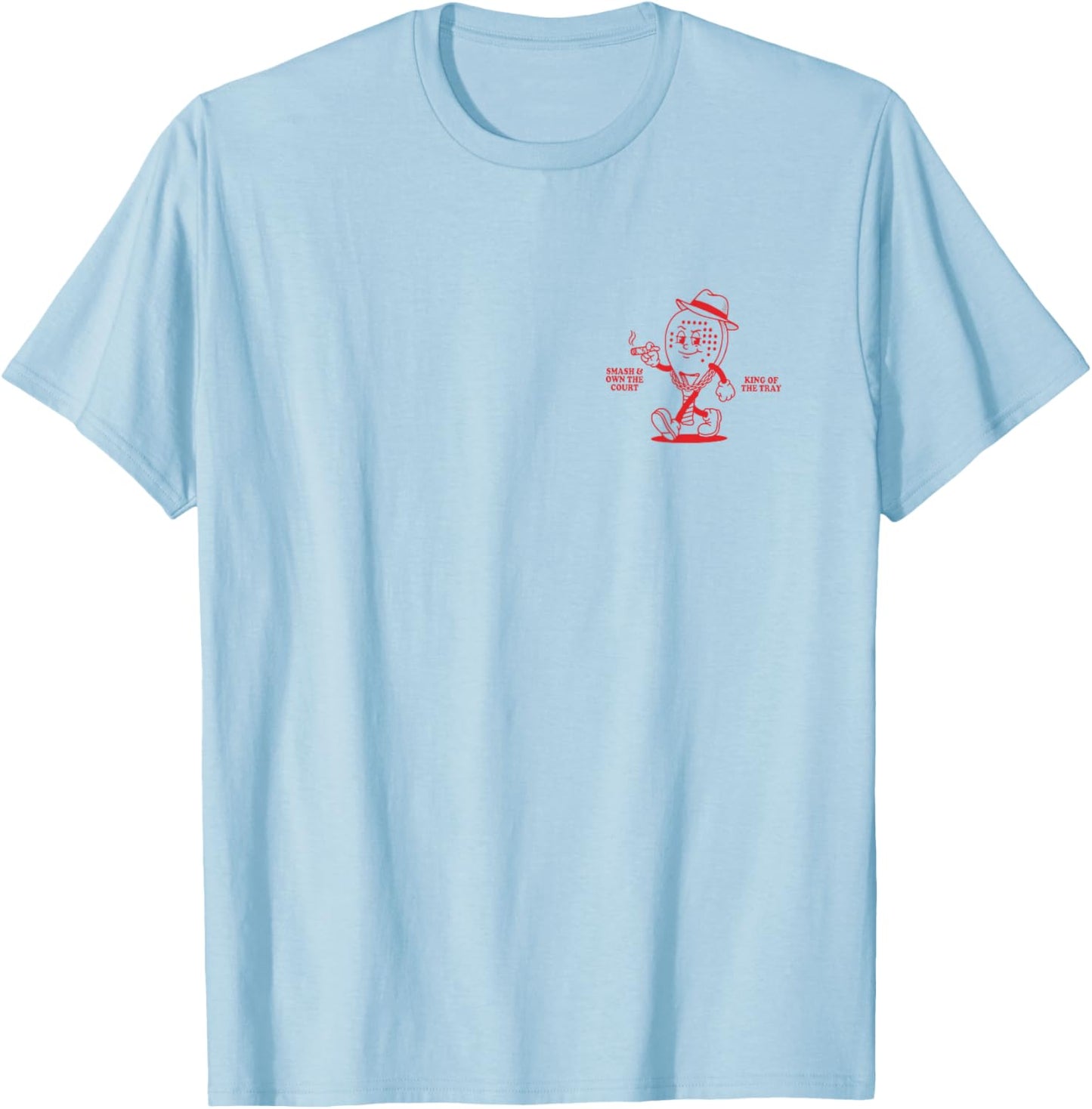 Bandeja Boss Funny Padel Tennis Smash King T-Shirt - T-Shirt | Light Blue