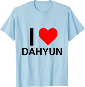 I Heart Dahyun T-Shirt - T-Shirt | Light Blue