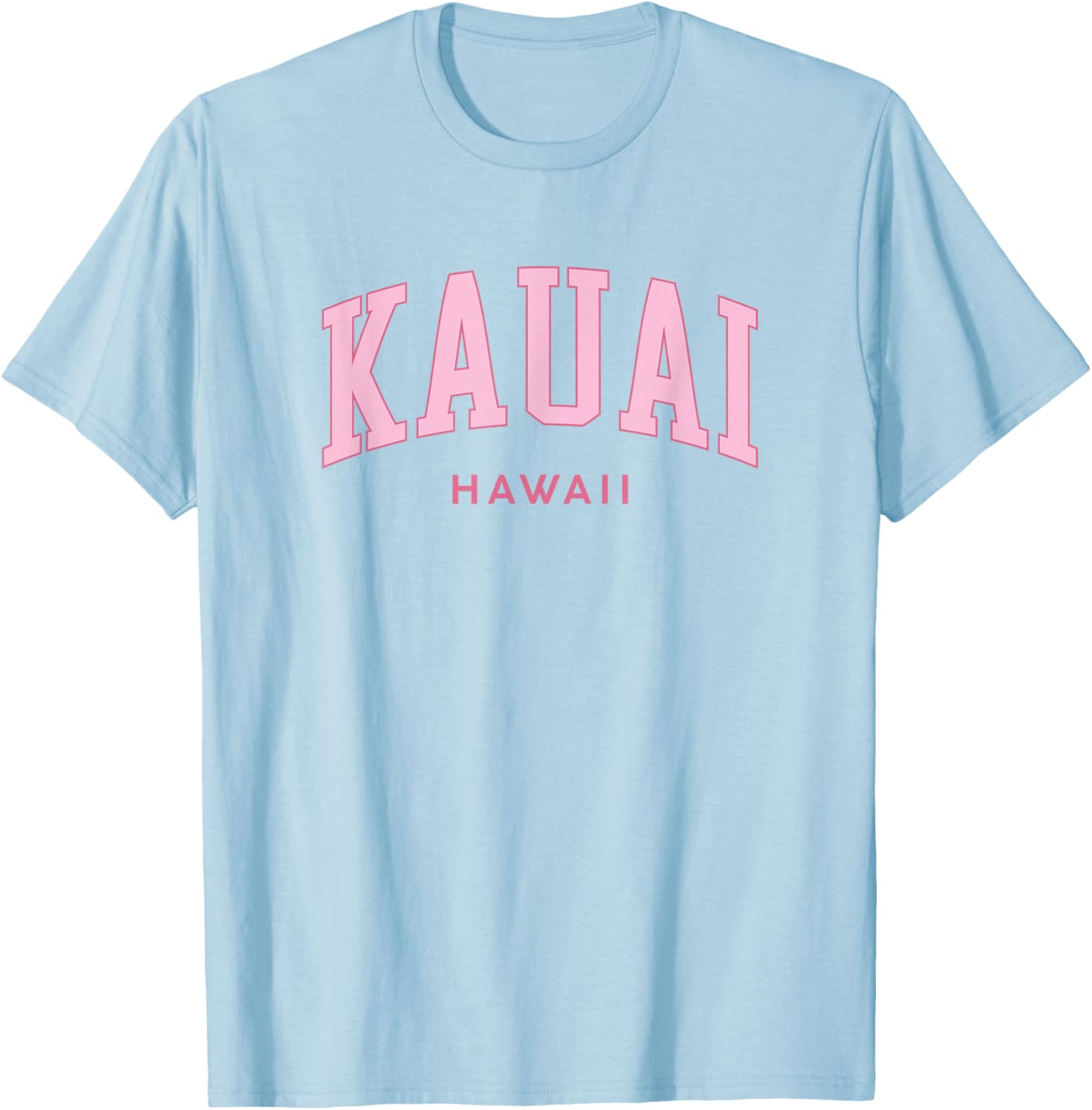 Kauai Hawaii Retro Preppy Throwback Pink Girls T-Shirt - T-Shirt | Light Blue