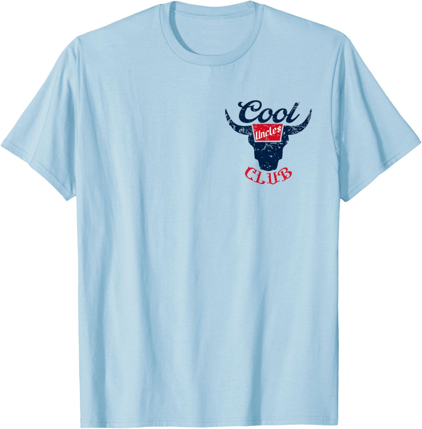 Cool Uncles Club Best Uncle Ever Funny Pocket Fathers Day T-Shirt - T-Shirt | Light Blue