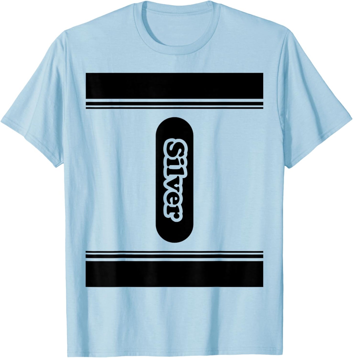 Silver Crayon Halloween Matching Costume Toddlers Kids T-Shirt - T-Shirt | Light Blue