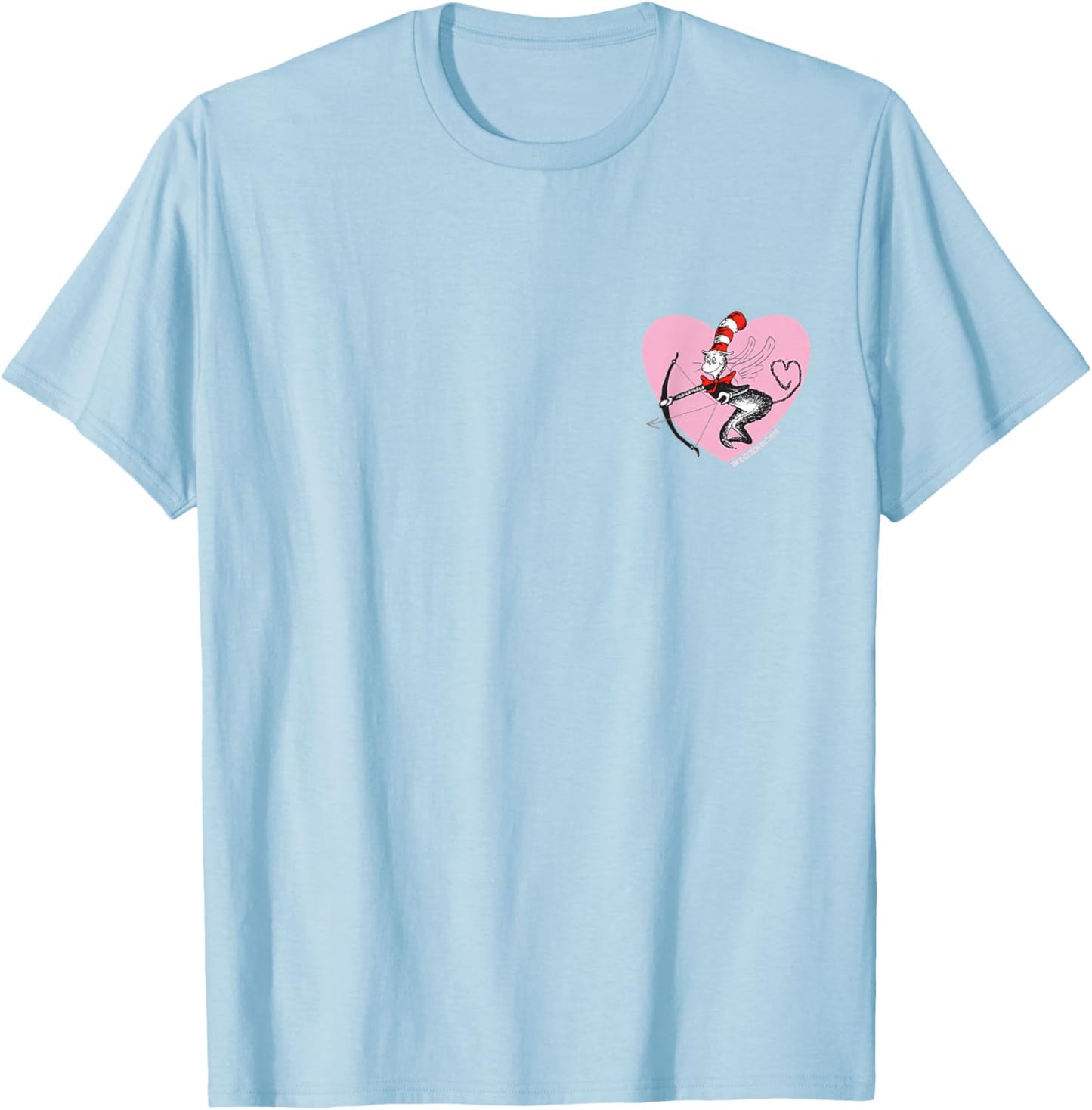 Dr. Seuss Cat in The Hat Love Officially Licensed T-Shirt - T-Shirt | Light Blue