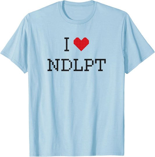 I Heart Love Needlepoint T-Shirt - T-Shirt | Light Blue