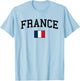 French Flag Men Women Kids France T-Shirt - T-Shirt | Light Blue