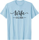 Wife Est 2026 and Husband Just Married Honeymoon Wedding T-Shirt - T-Shirt | Light Blue