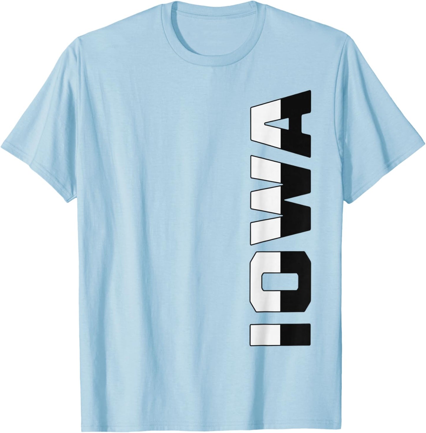 Vintage Iowa Local Pride Vertical IA Vibes T-Shirt - T-Shirt | Light Blue