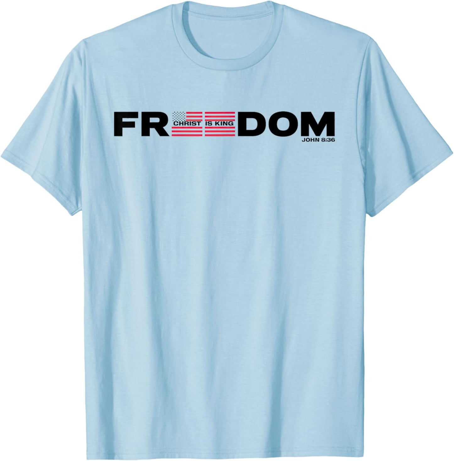Freedom American Flag T-Shirt - T-Shirt | Light Blue