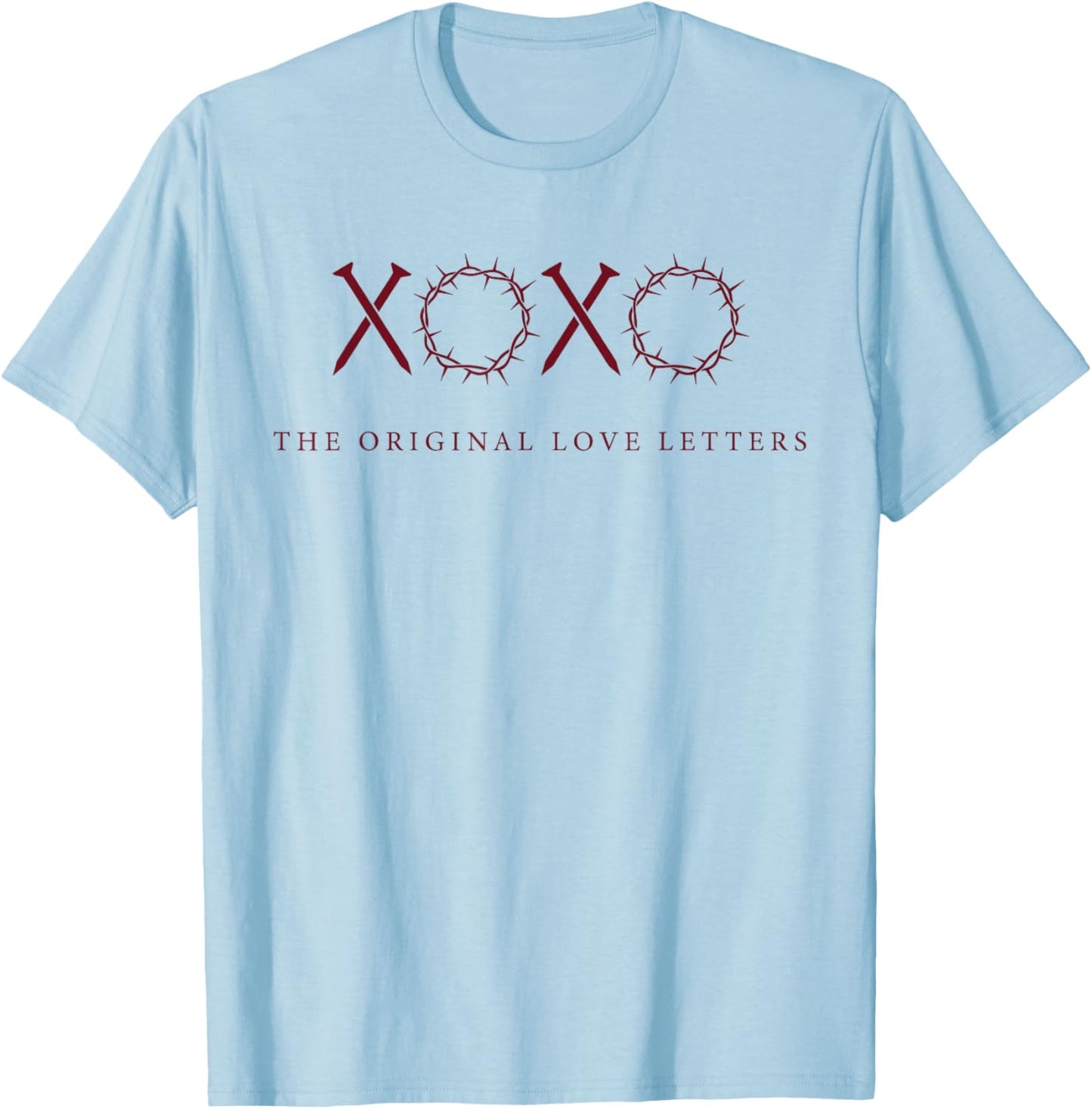 XOXO The Original Love Letters Valentine Hearts T-Shirt - T-Shirt | Light Blue