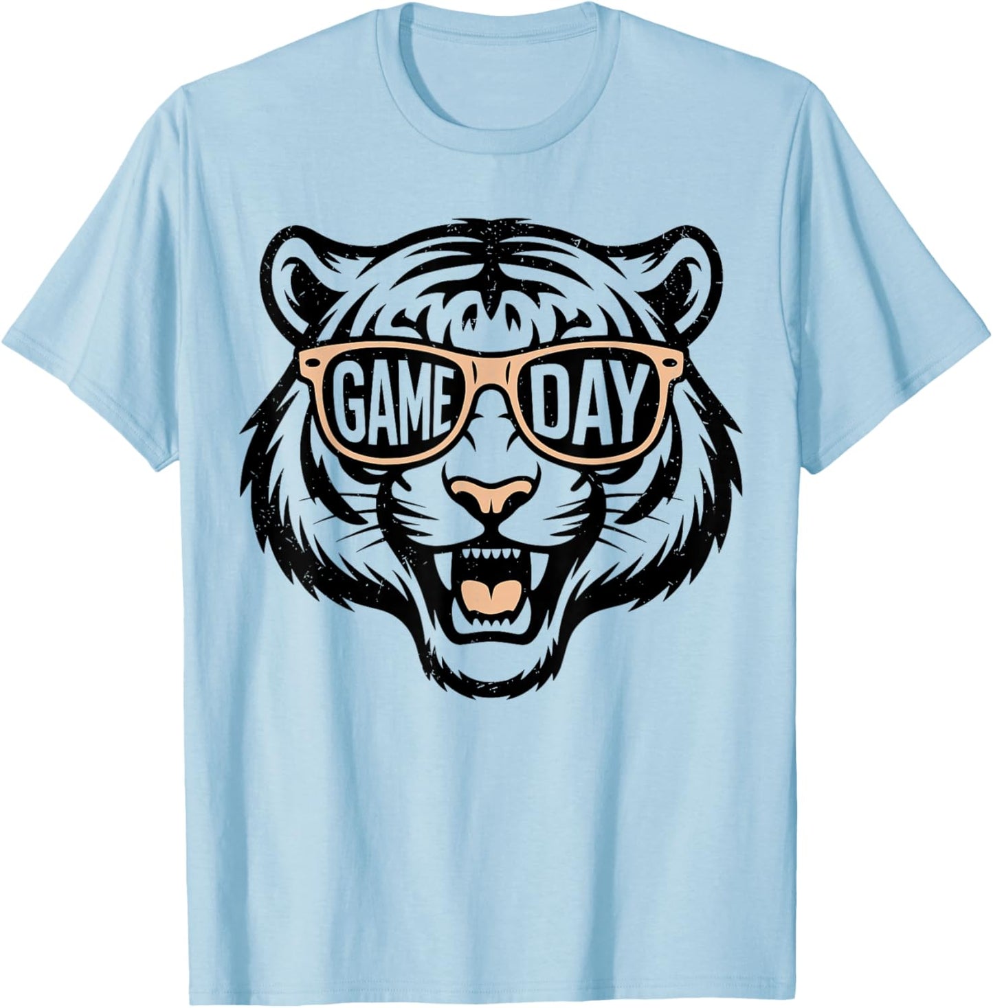 Vintage Game Day Tiger T-Shirt - T-Shirt | Light Blue