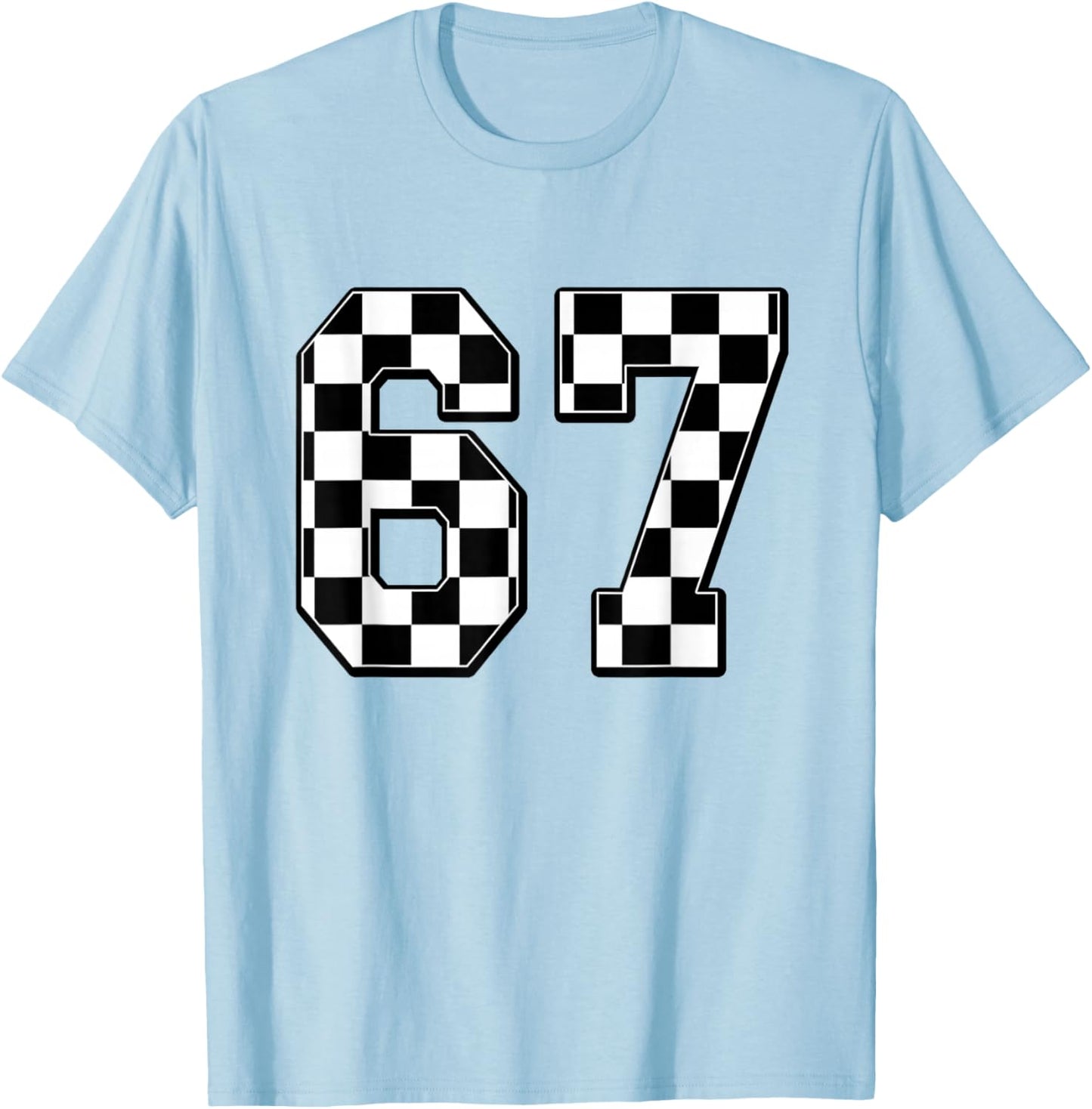 six Seven 67 Meme Number 67 T-Shirt - T-Shirt | Light Blue