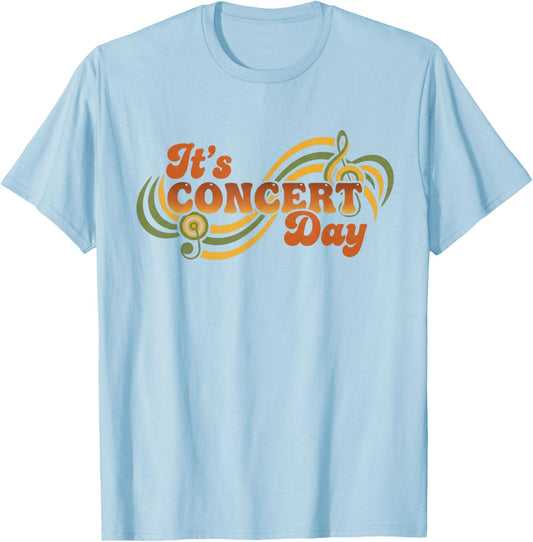 Retro Concert Day Music Lover Band Festival Design T-Shirt - T-Shirt | Light Blue