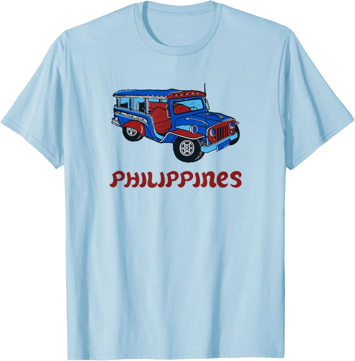 Philippines Souvenirs Retro 90s Graphic T-Shirt - T-Shirt | Light Blue