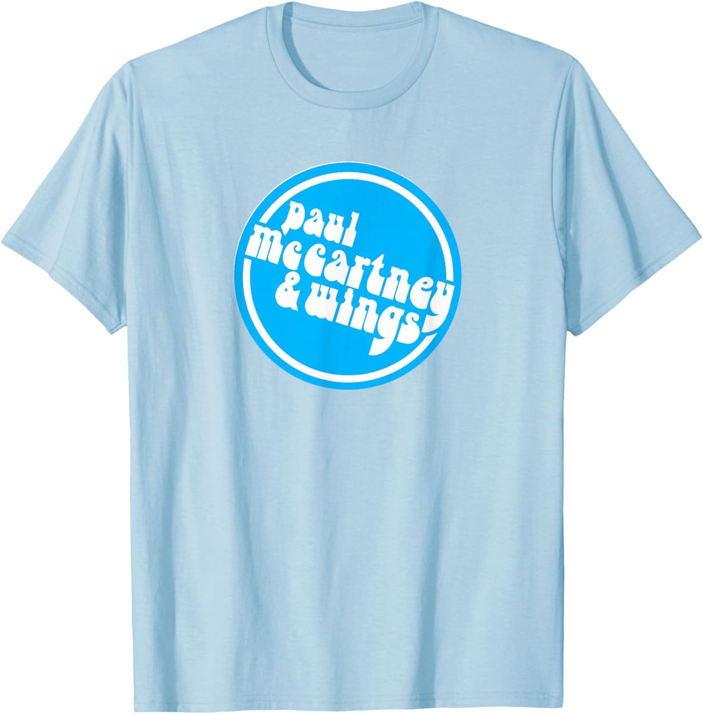 Official Paul McCartney & Wings Circle Logo T-Shirt - T-Shirt | Light Blue