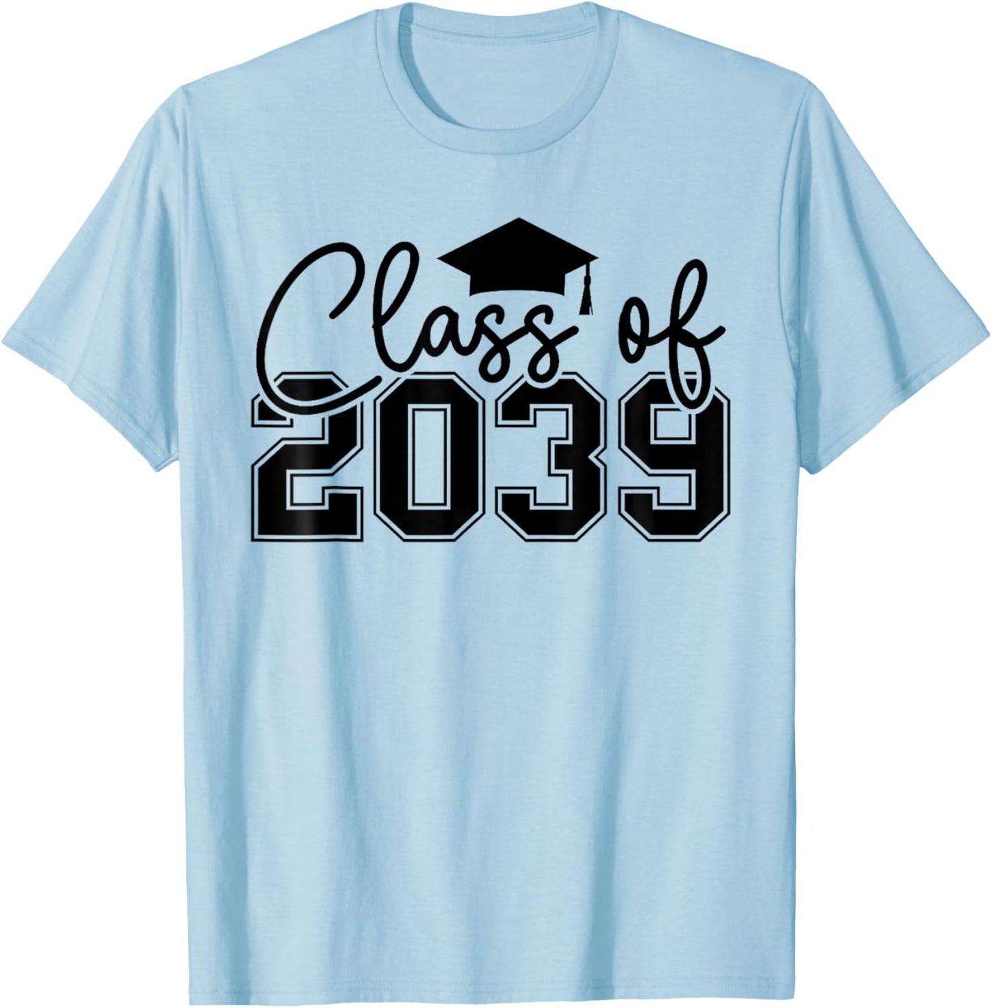 Class of 2039 Grow with Me First Day of School Graduation T-Shirt - T-Shirt | Light Blue