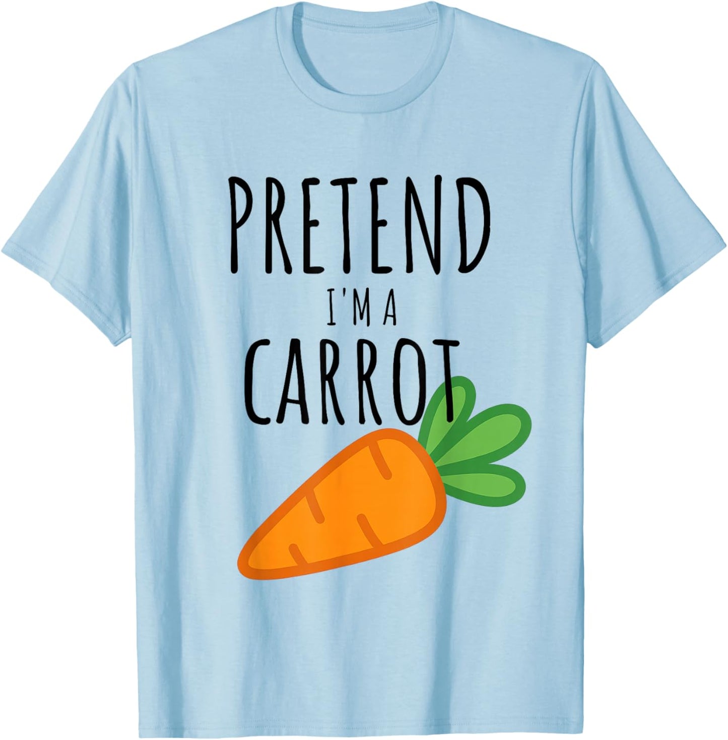 Pretend I'm A Carrot Funny Lazy Halloween Costume Men Women T-Shirt - T-Shirt | Light Blue