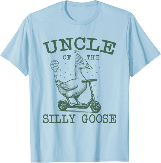Uncle of The Silly Goose First Birthday Family Matching T-Shirt - T-Shirt | Light Blue