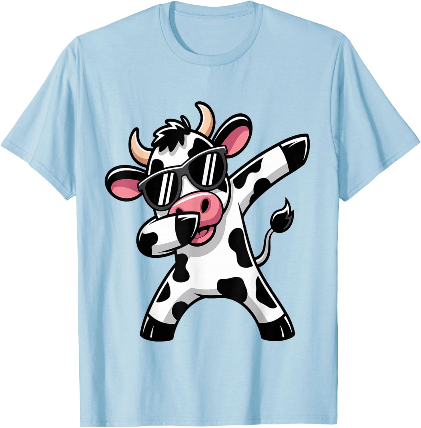 Dabbing Cow Farm Animal Cow Lover Farming T-Shirt - T-Shirt | Light Blue