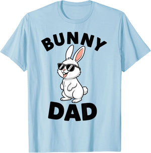 Bunny Dad Funny Daddy Bunny Rabbit Fathers Day T-Shirt - T-Shirt | Light Blue