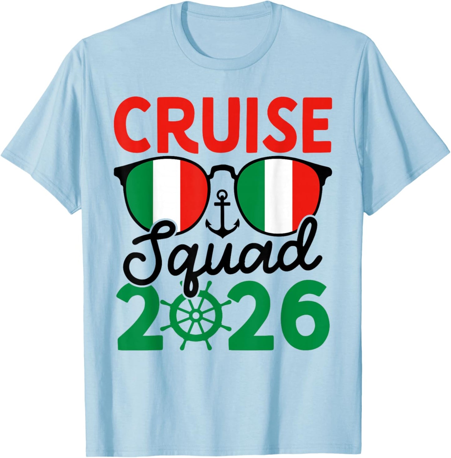Italy Cruise Squad 2026 Summer Vacation Matching Family T-Shirt - T-Shirt | Light Blue
