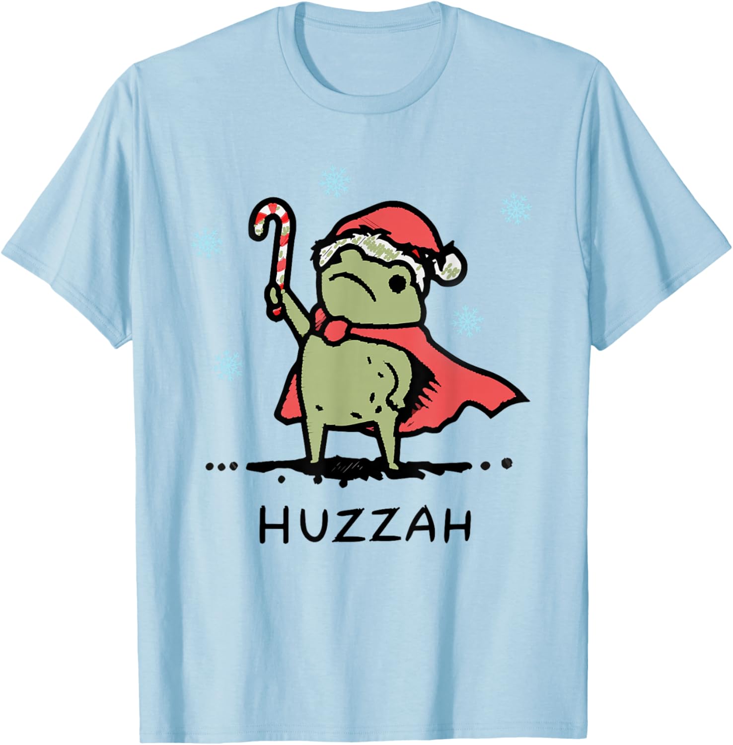 Frog Huzzah Frog Knight Funny Sword Meme Quote Christmas T-Shirt - T-Shirt | Light Blue