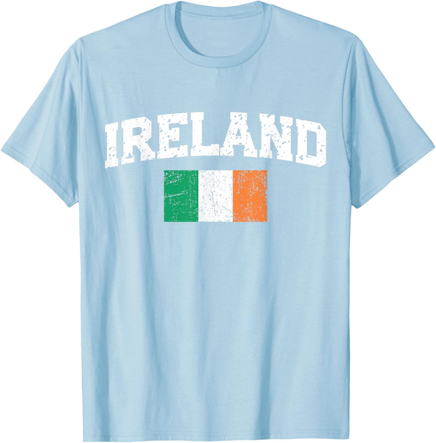 Vintage Ireland Irish Flag St Patrick's Day Men Women Kids T-Shirt - T-Shirt | Light Blue