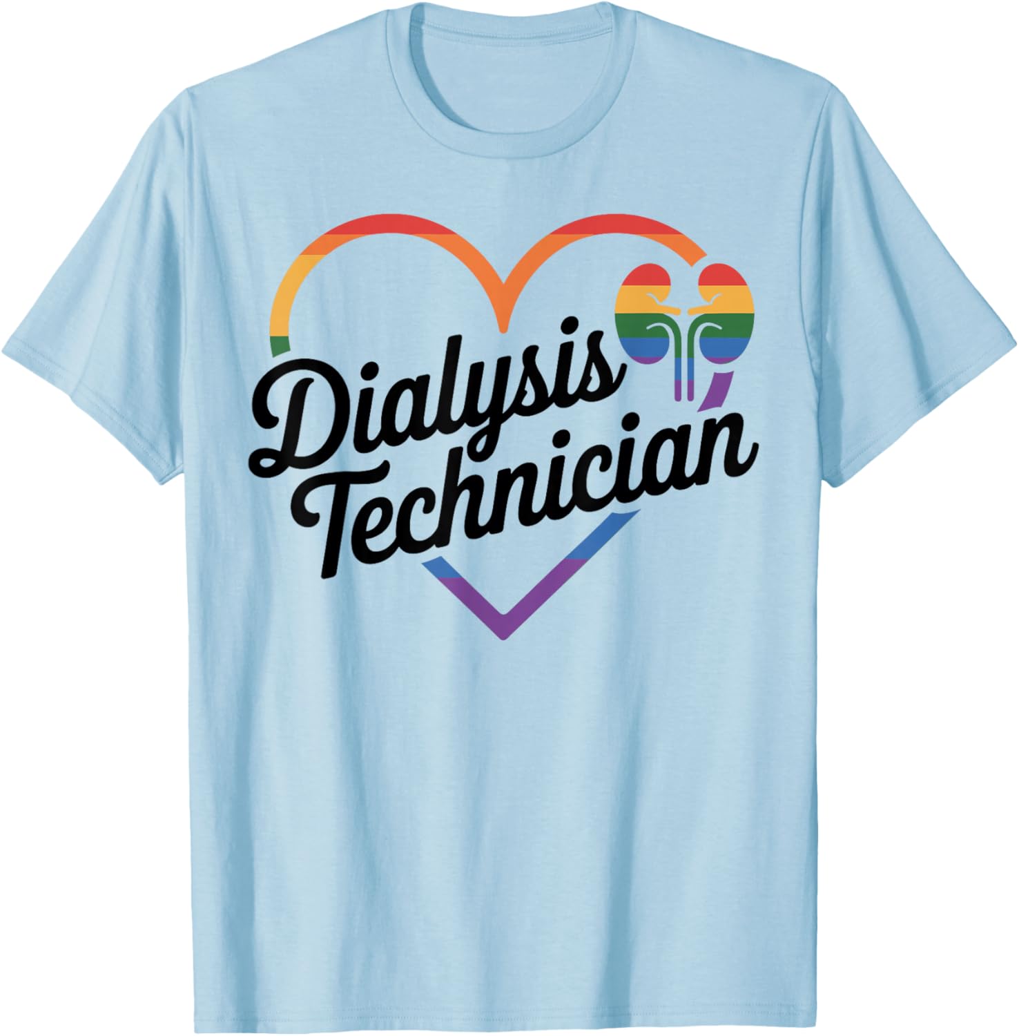 Dialysis Technician Heart Dialysis Tech T-Shirt - T-Shirt | Light Blue