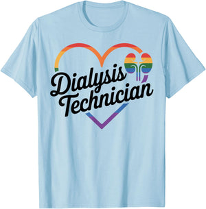 Dialysis Technician Heart Dialysis Tech T-Shirt - T-Shirt | Light Blue