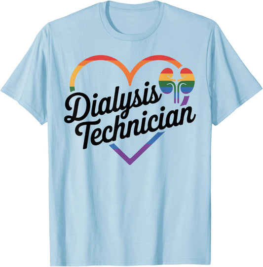 Dialysis Technician Heart Dialysis Tech T-Shirt - T-Shirt | Light Blue