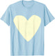 Love Heart Cream Beige Color Red T-Shirt - T-Shirt | Light Blue