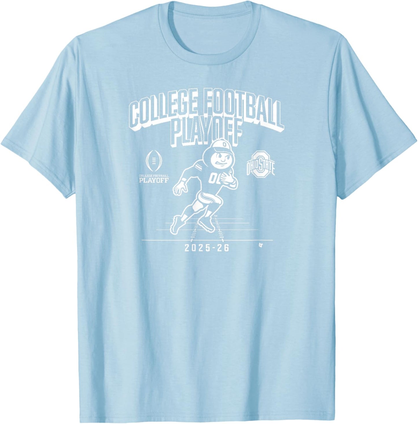 Ohio State Buckeyes College Football Playoff Mascot 2025 T-Shirt - T-Shirt | Light Blue