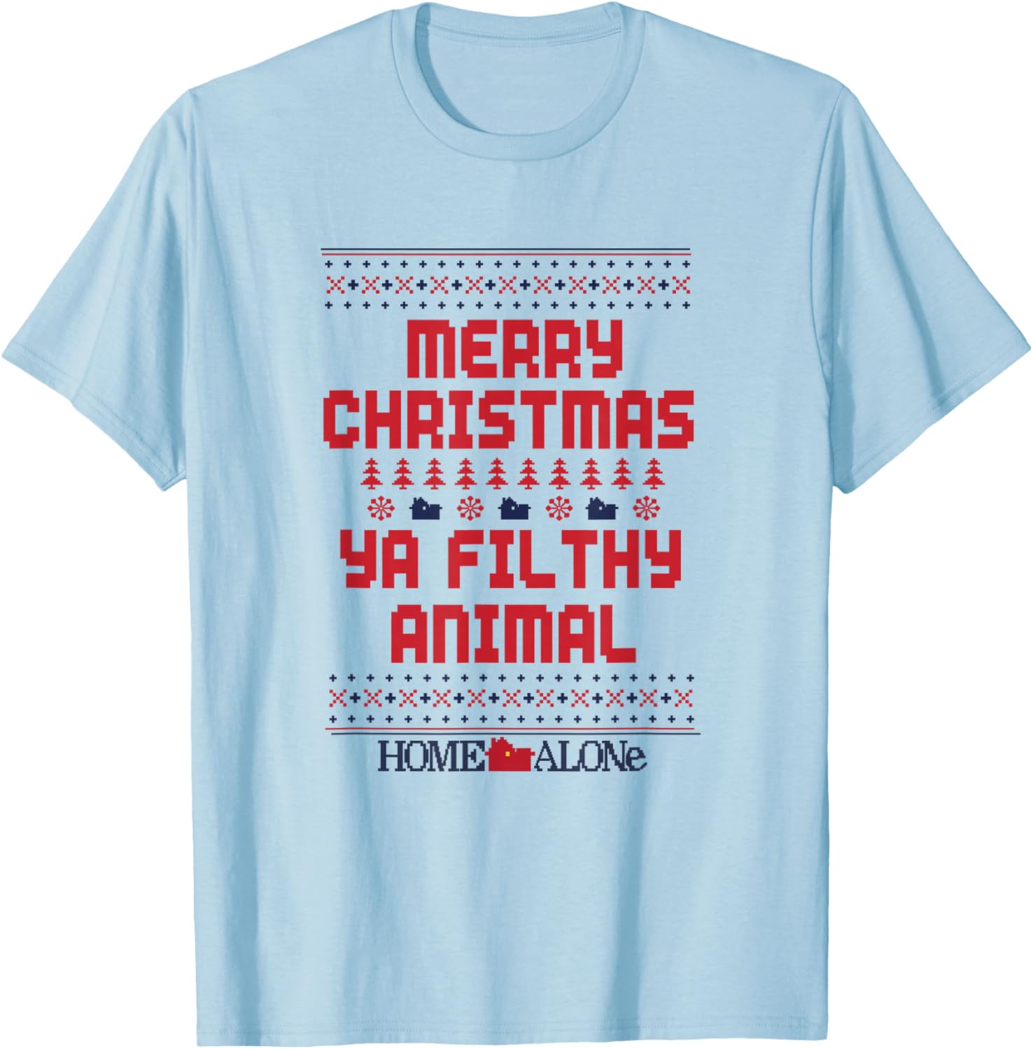 Home Alone Ya Filthy Animal Christmas T-Shirt - T-Shirt | Light Blue
