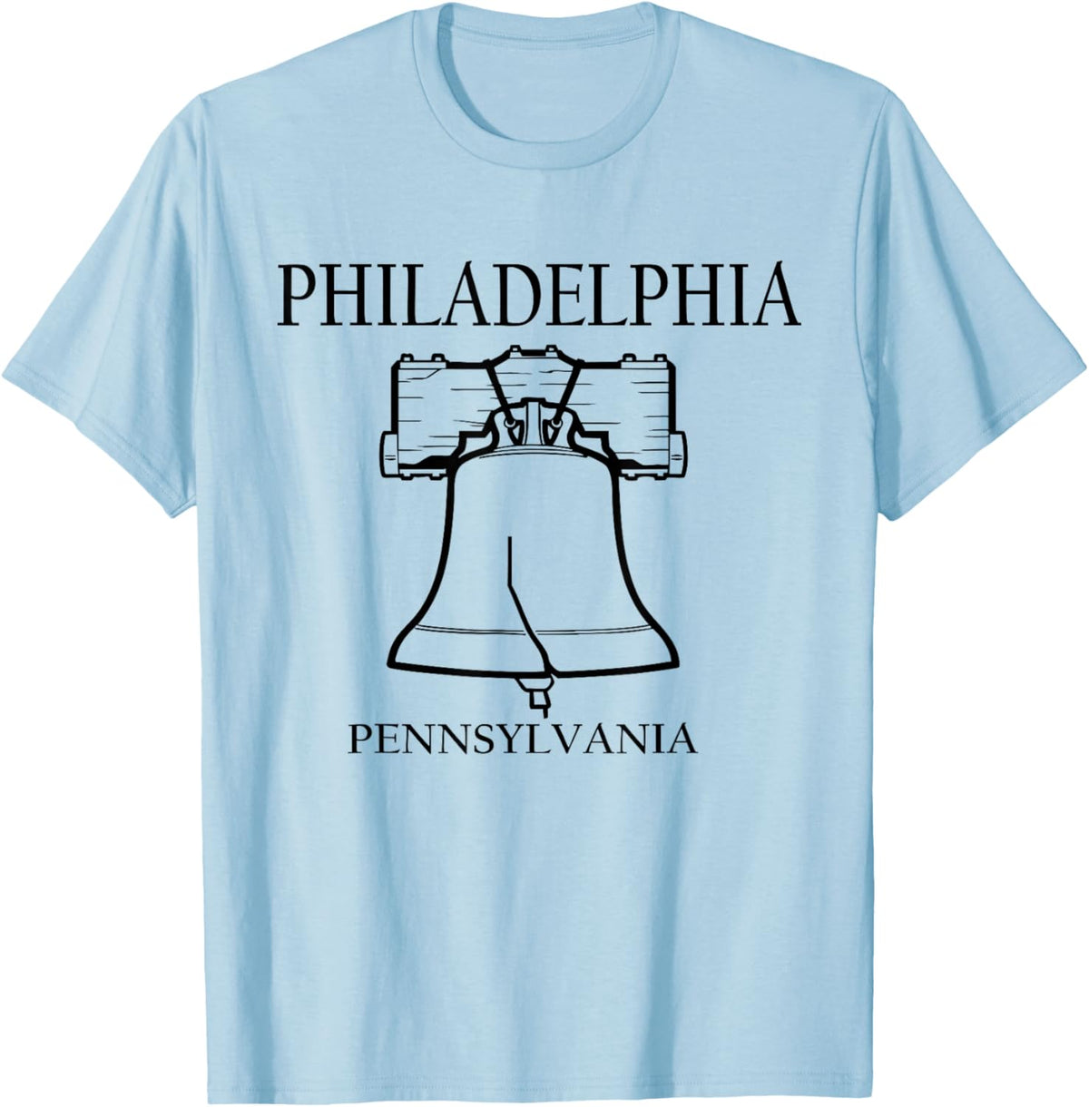 Philadelphia Pennsylvania Minimalist City Travel Souvenir T-Shirt - T-Shirt | Light Blue