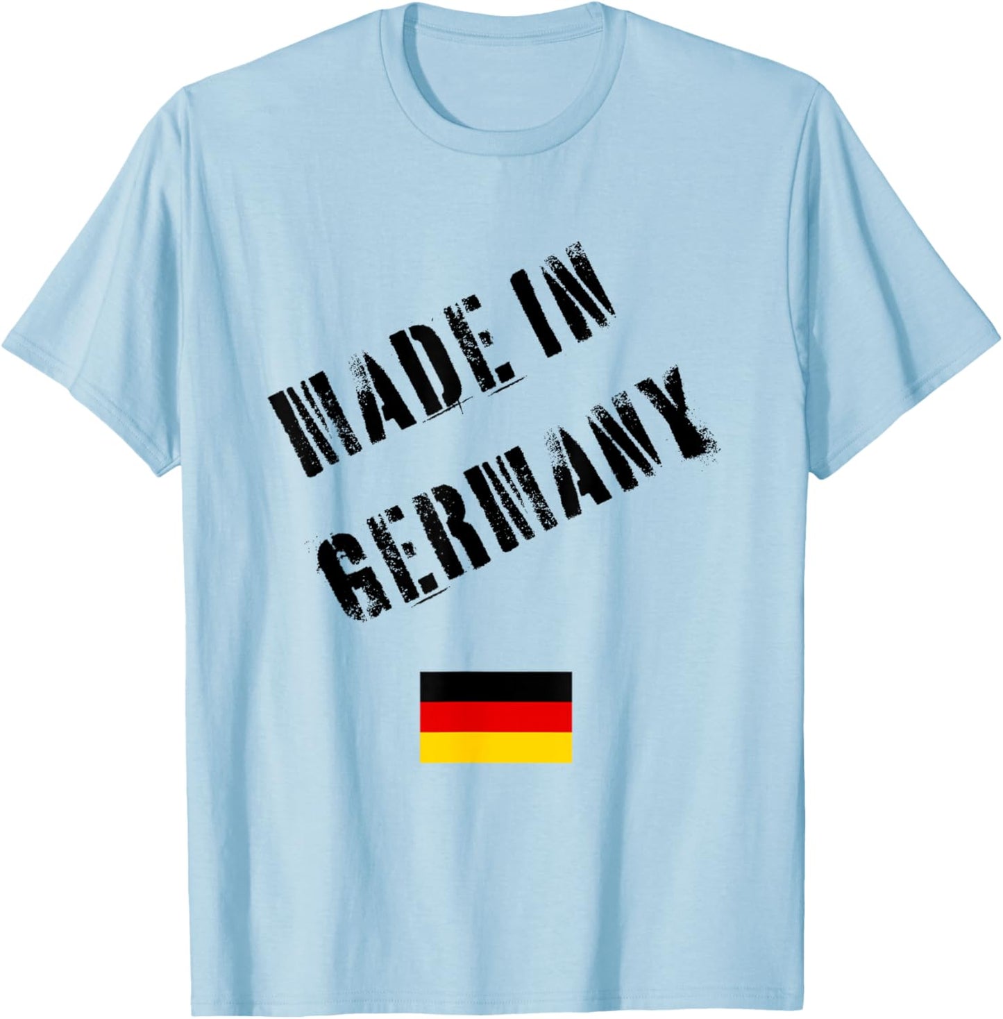 Made in Germany with Flag Funny T-Shirt - T-Shirt | Light Blue