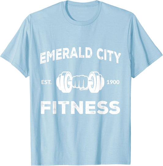 Wizard of Oz Emerald City Fitness Costume Halloween Workout T-Shirt - T-Shirt | Light Blue