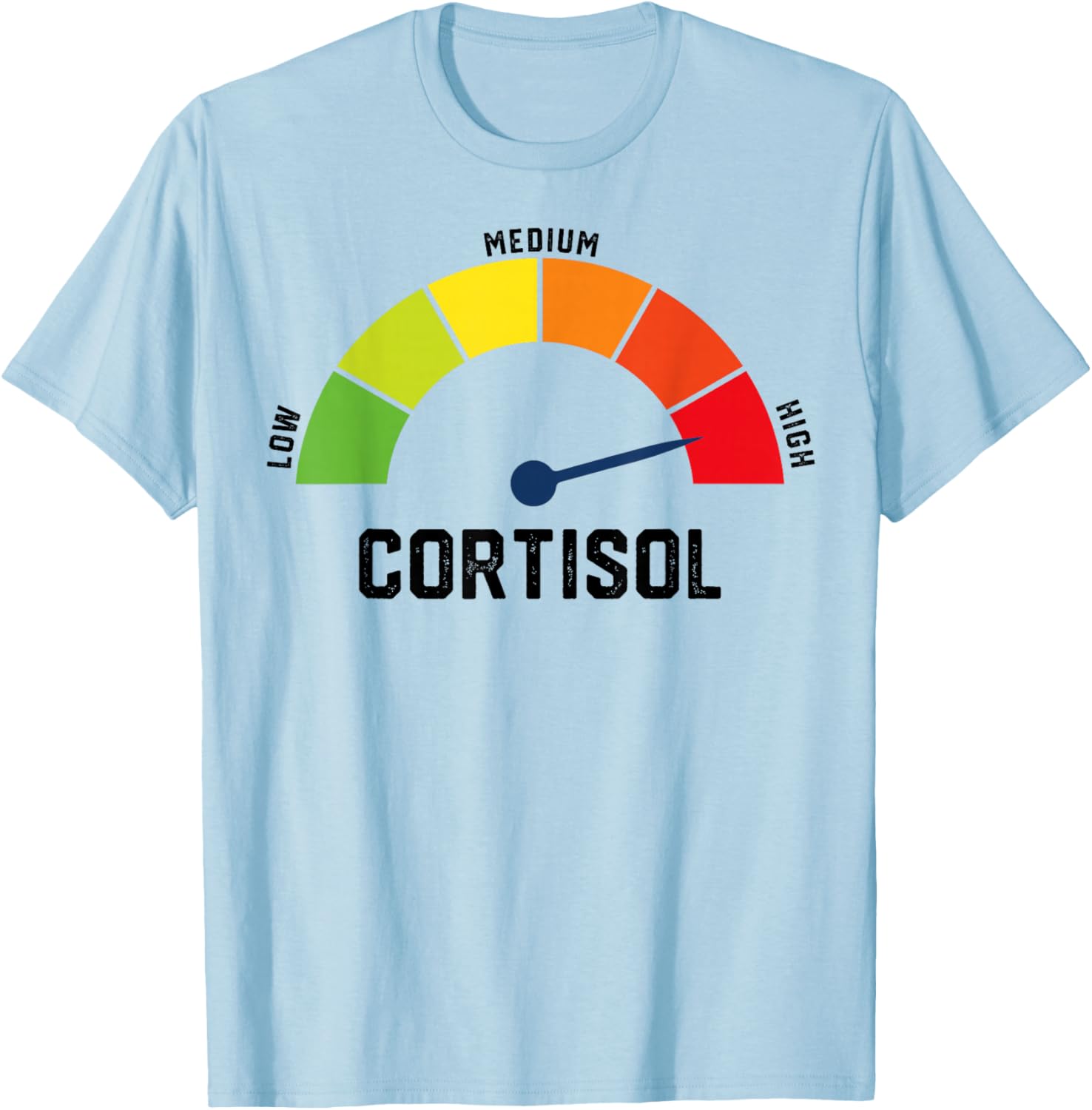 Funny High Cortisol Levels Meme T-Shirt - T-Shirt | Light Blue