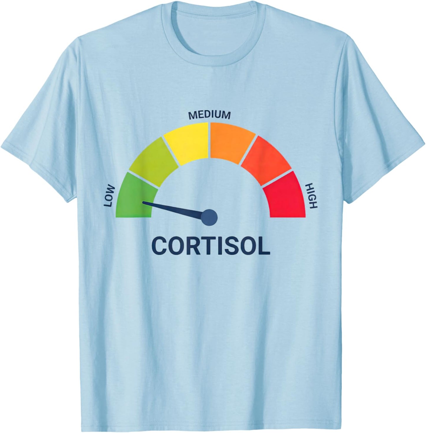 Funny Low Cortisol Levels v Meme T-Shirt - T-Shirt | Light Blue