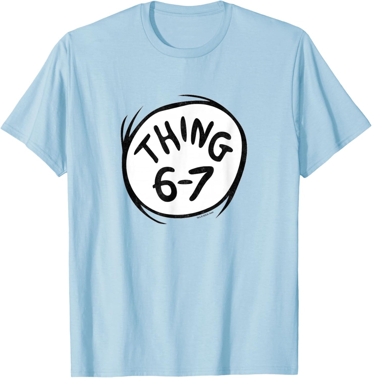 The Cat in The Hat Signature Collection Thing 6-7 T-Shirt - T-Shirt | Light Blue