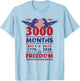 USA 3000 Months of Freedom July 4 US Flag 250 Years America T-Shirt - T-Shirt | Light Blue