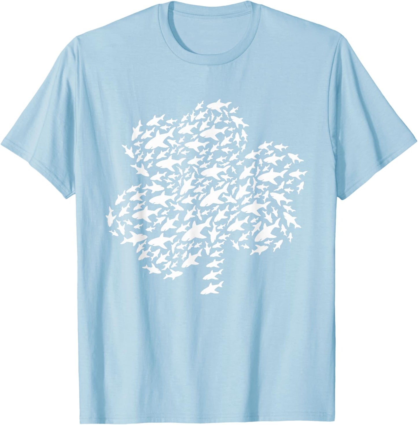 Shamrock Shark St Patricks Day Funny Shark Saint Paddys Kids T-Shirt - T-Shirt | Light Blue