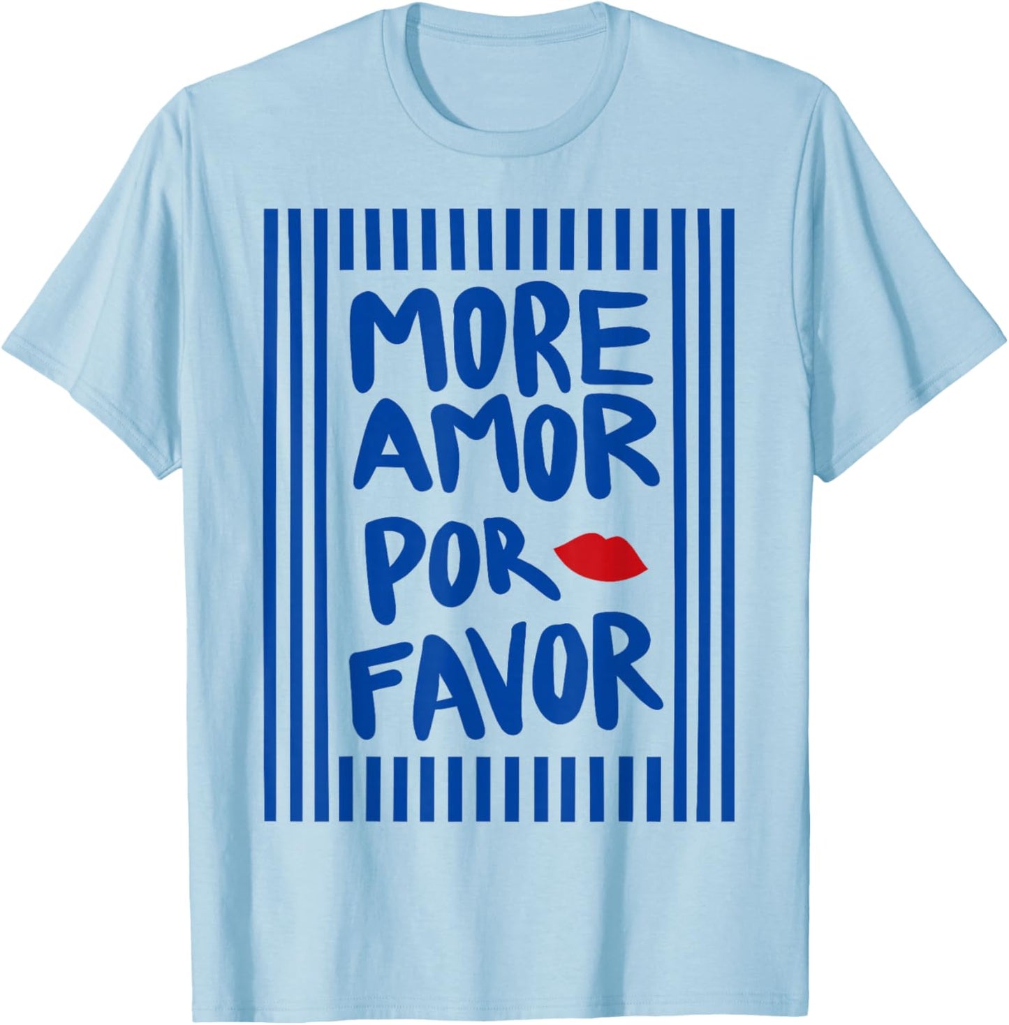 More Amor POR Favor X KISS - More Love Selflove T-Shirt - T-Shirt | Light Blue